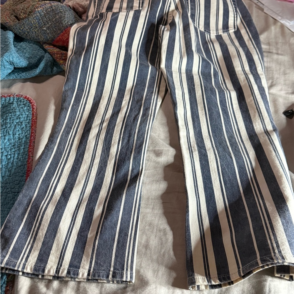 Lucky Brand Blue and White Striped Ankle Jeans - Picture 4 of 7